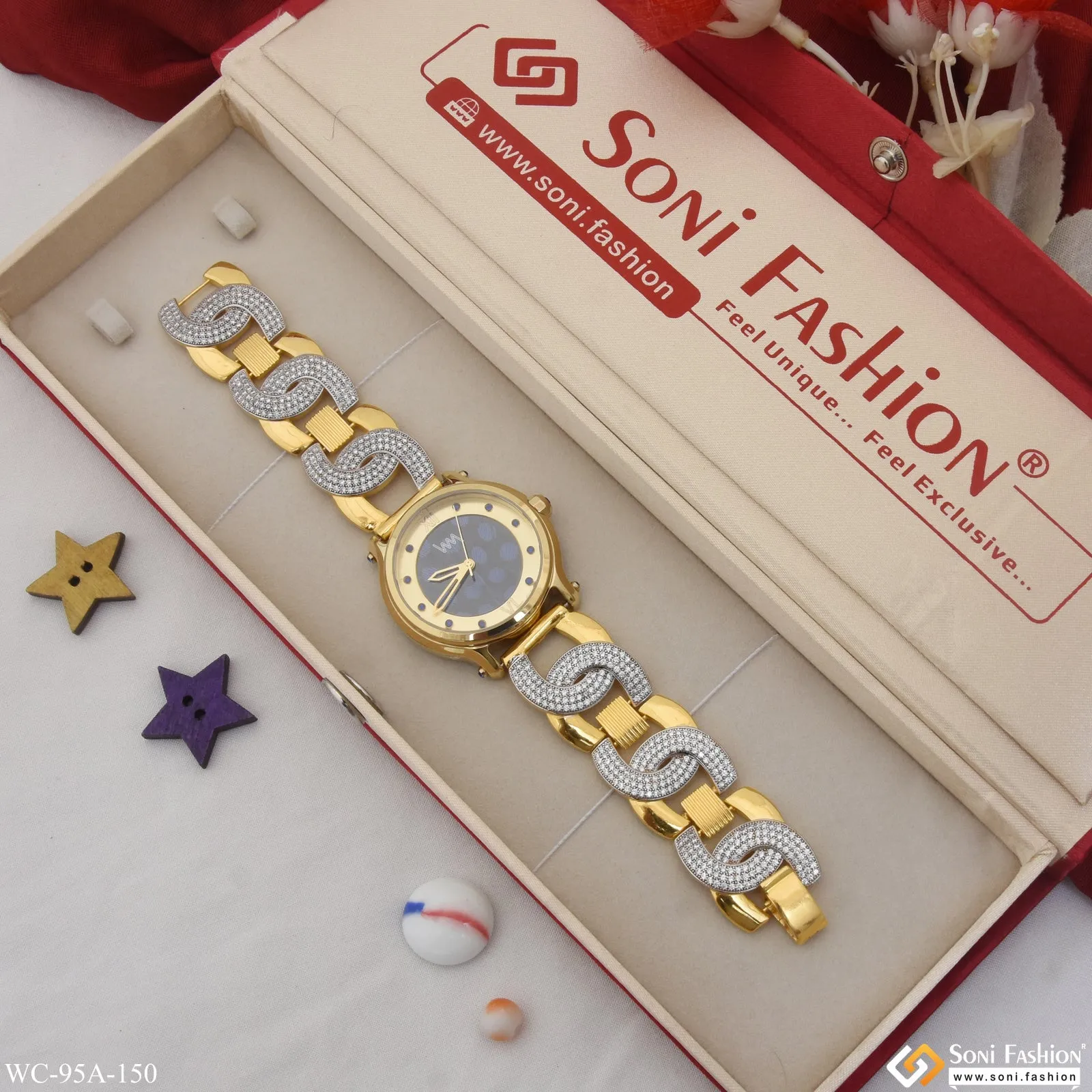 1 Gram Gold Plated Best Quality Elegant Design Watch for Men - Style A150