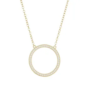 14k Gold Plated Circular Necklace
