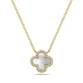 14K Yellow Gold Mother of Pearl Necklace