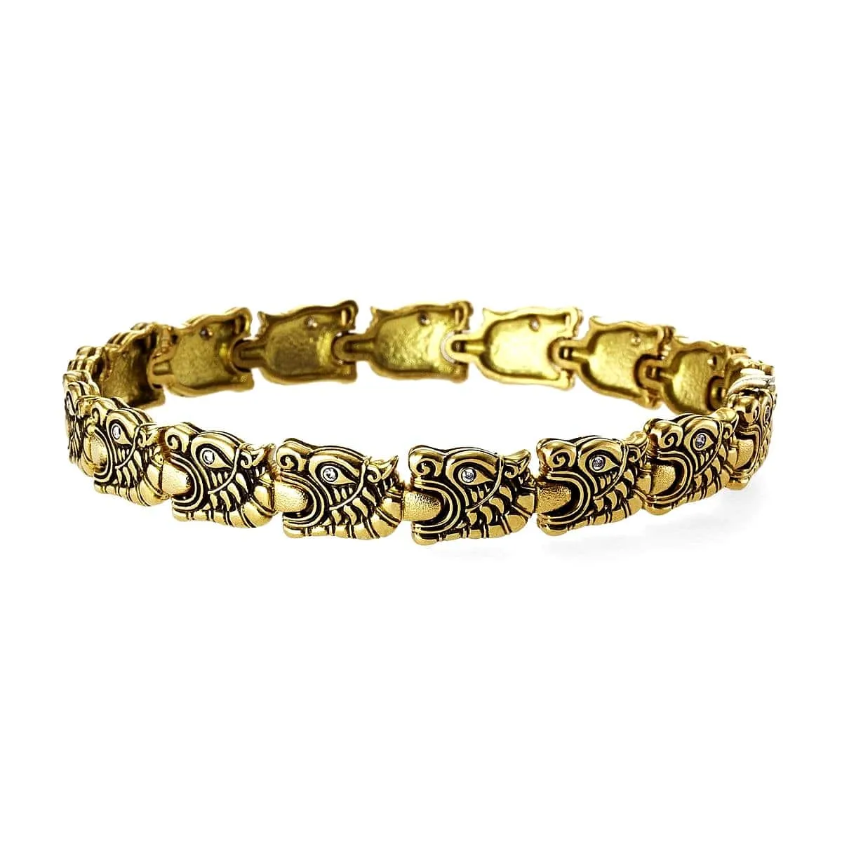 18K and Diamond "Big Dragon" Diamond Bracelet - B-1BIG