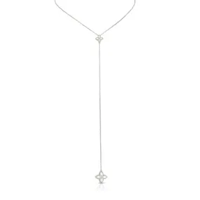 18K Diamond and Mother of Pearl Lariat Necklace