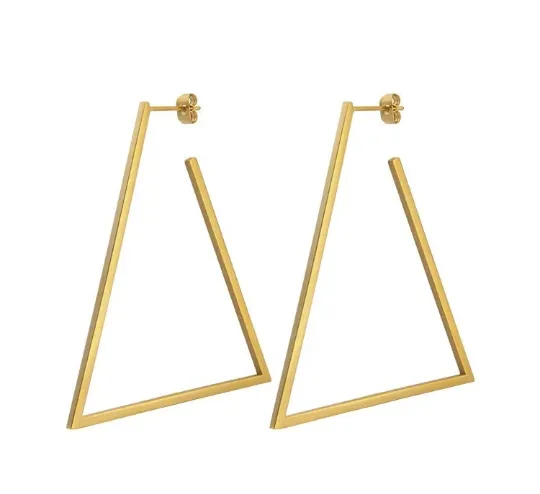 18K Gold-filled Triangle Hoop Earrings