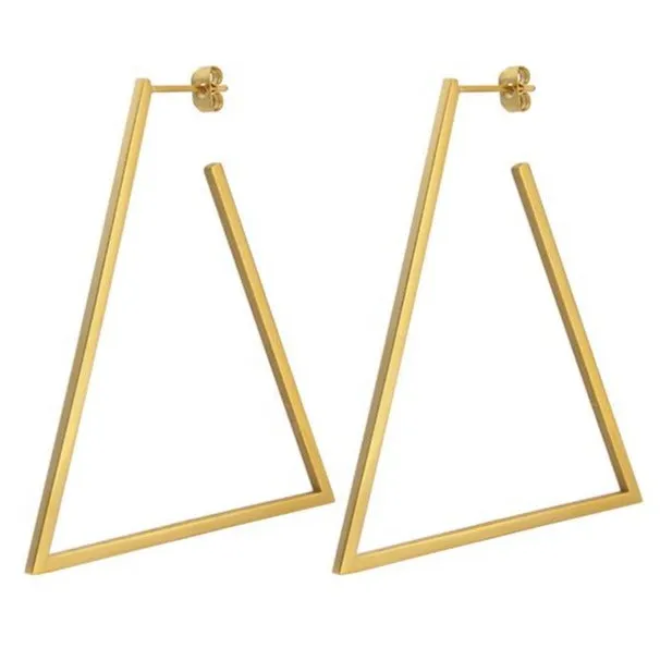 18K Gold-filled Triangle Hoop Earrings