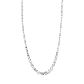 18K White Gold Cento Diamond Riviera Necklace