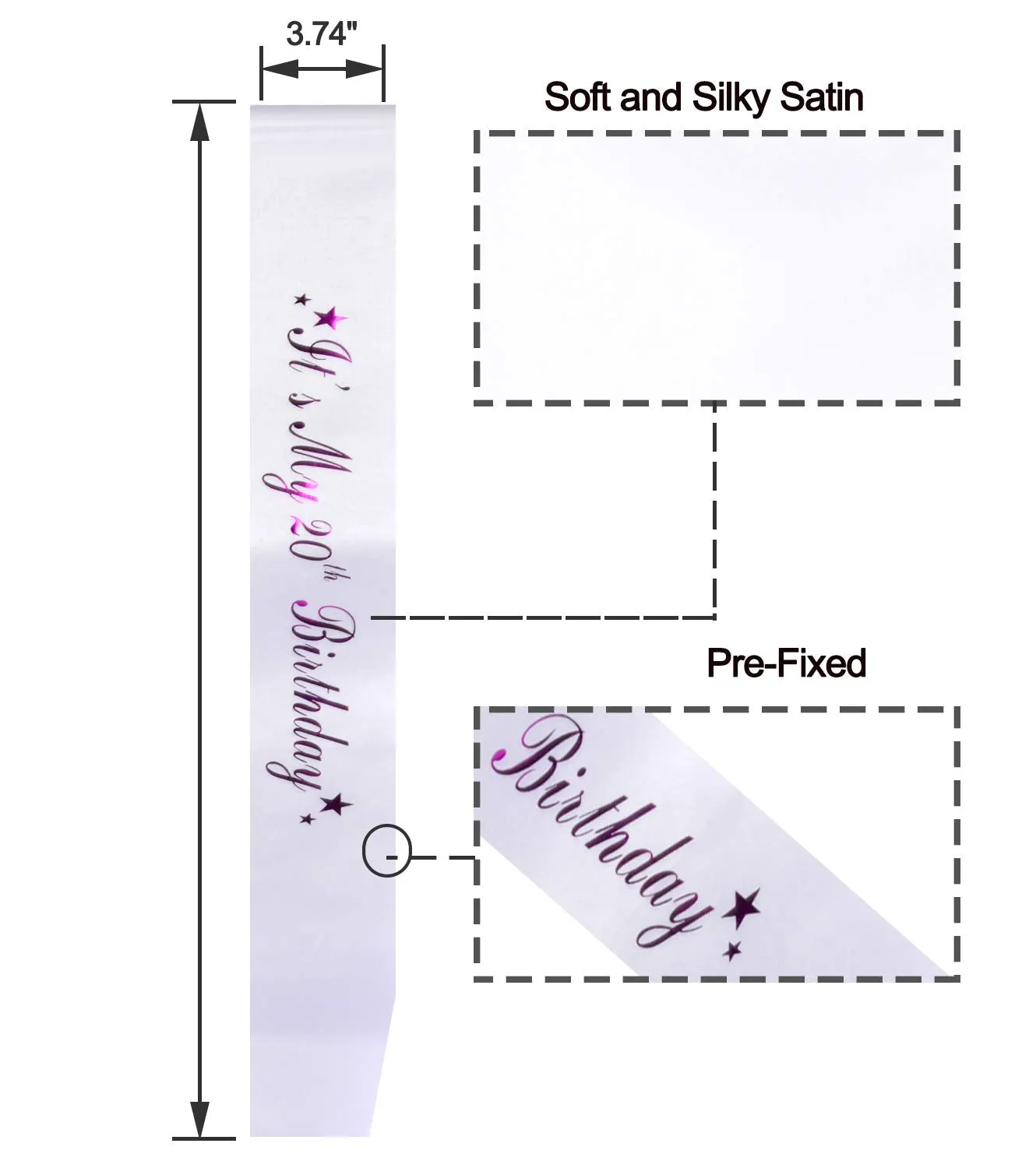 20th Birthday Gifts for Girls, 20th Birthday Tiara and Sash Purple, HAPPY 20th Birthday
