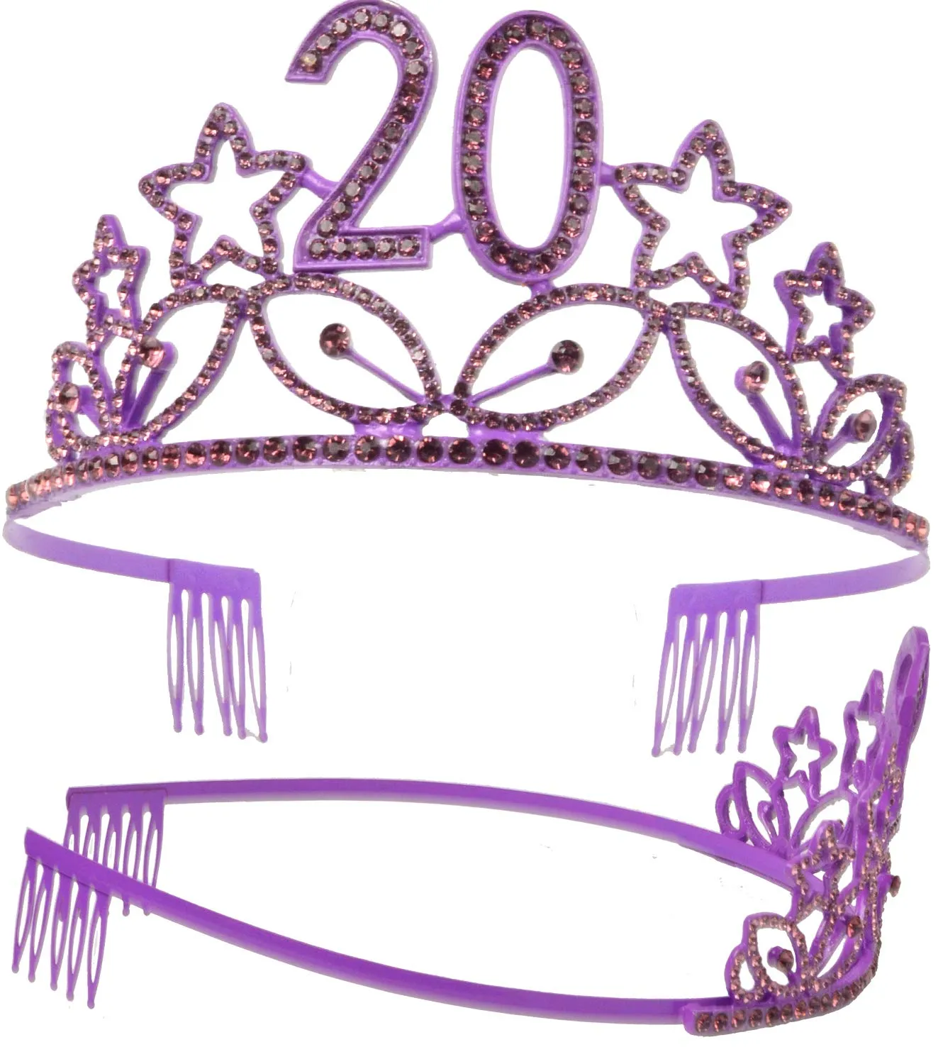 20th Birthday Gifts for Girls, 20th Birthday Tiara and Sash Purple, HAPPY 20th Birthday