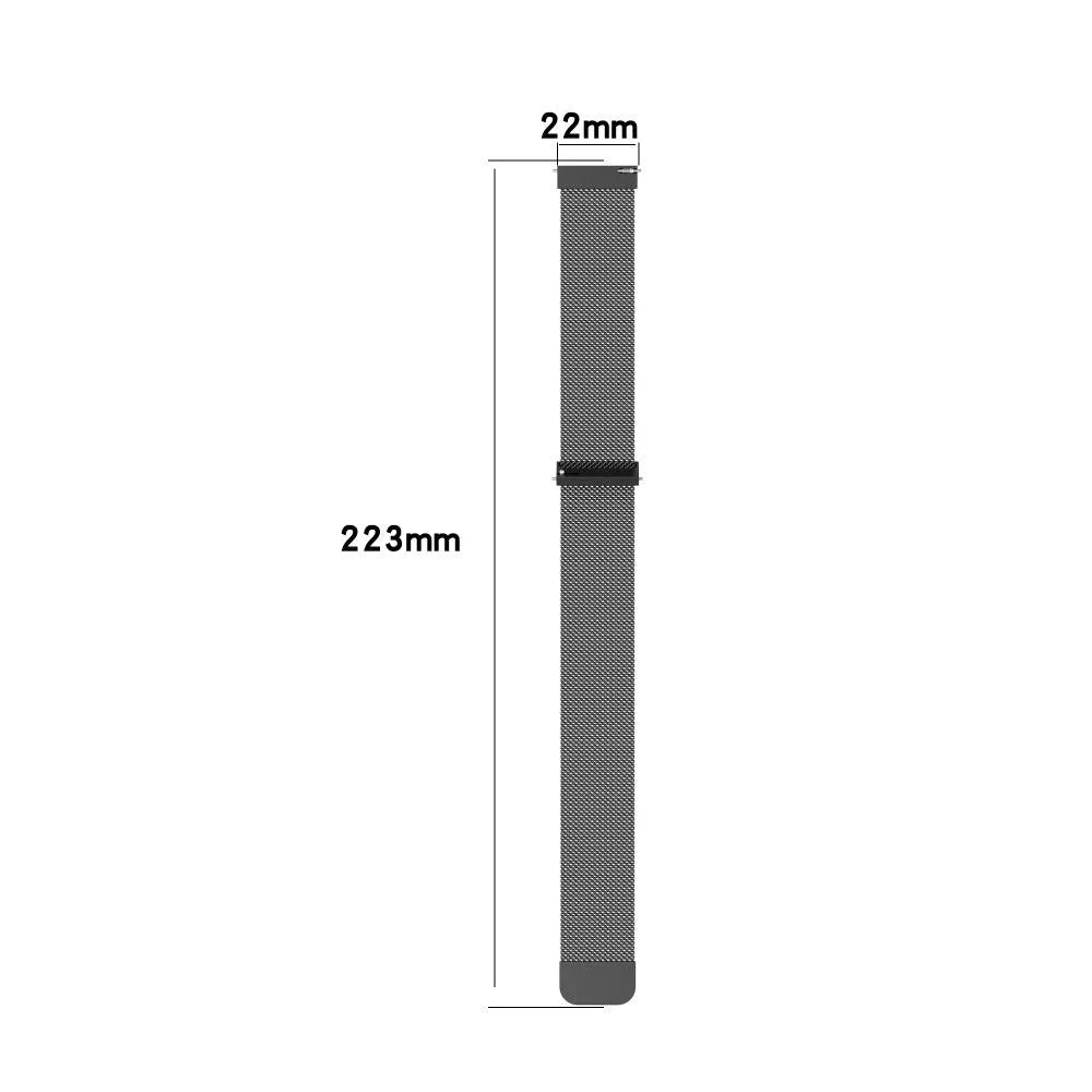 22mm Universal milanese stainless steel watch strap - Rose Pink