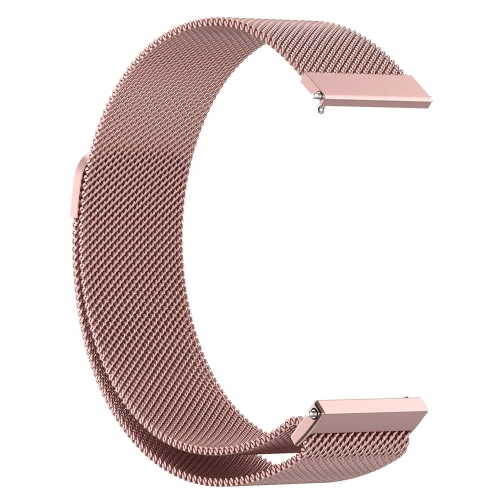 22mm Universal milanese stainless steel watch strap - Rose Pink