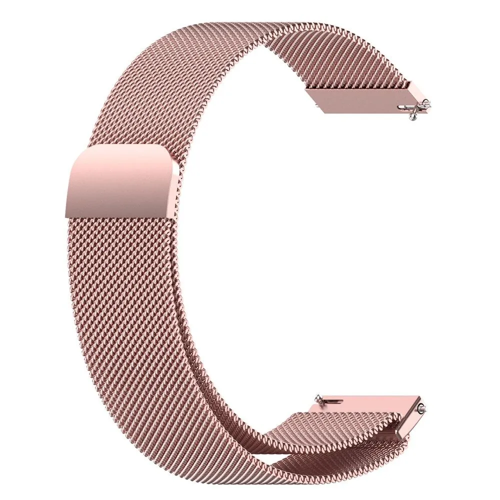 22mm Universal milanese stainless steel watch strap - Rose Pink
