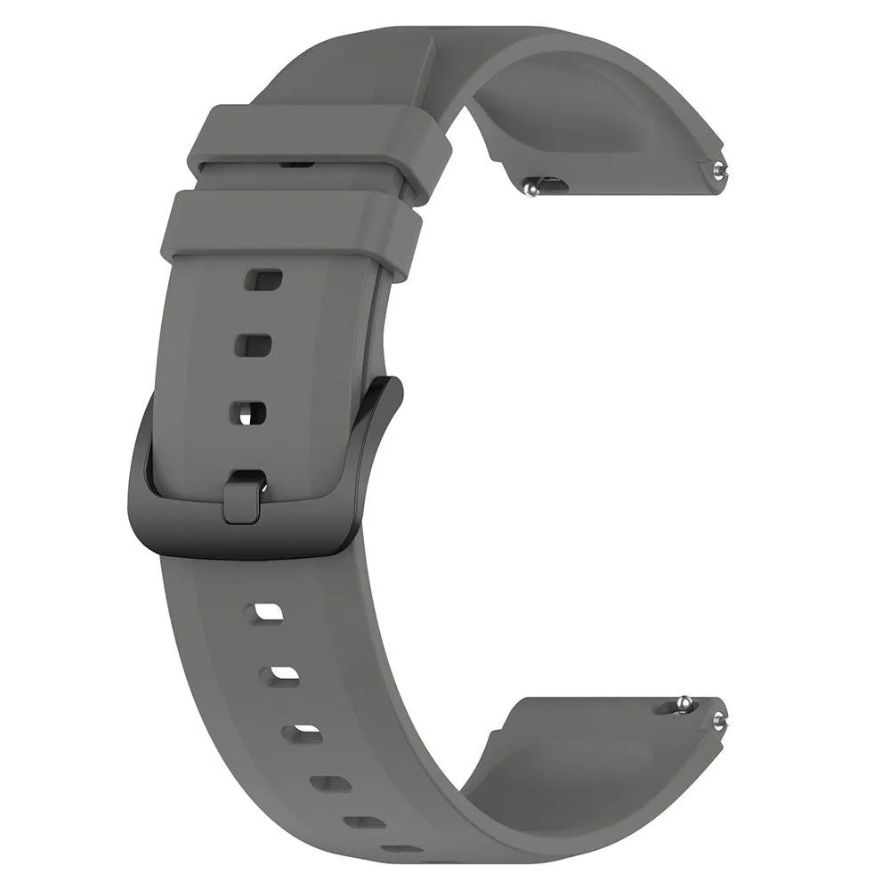 22mm Universal simple silicone watch strap - Dark Grey