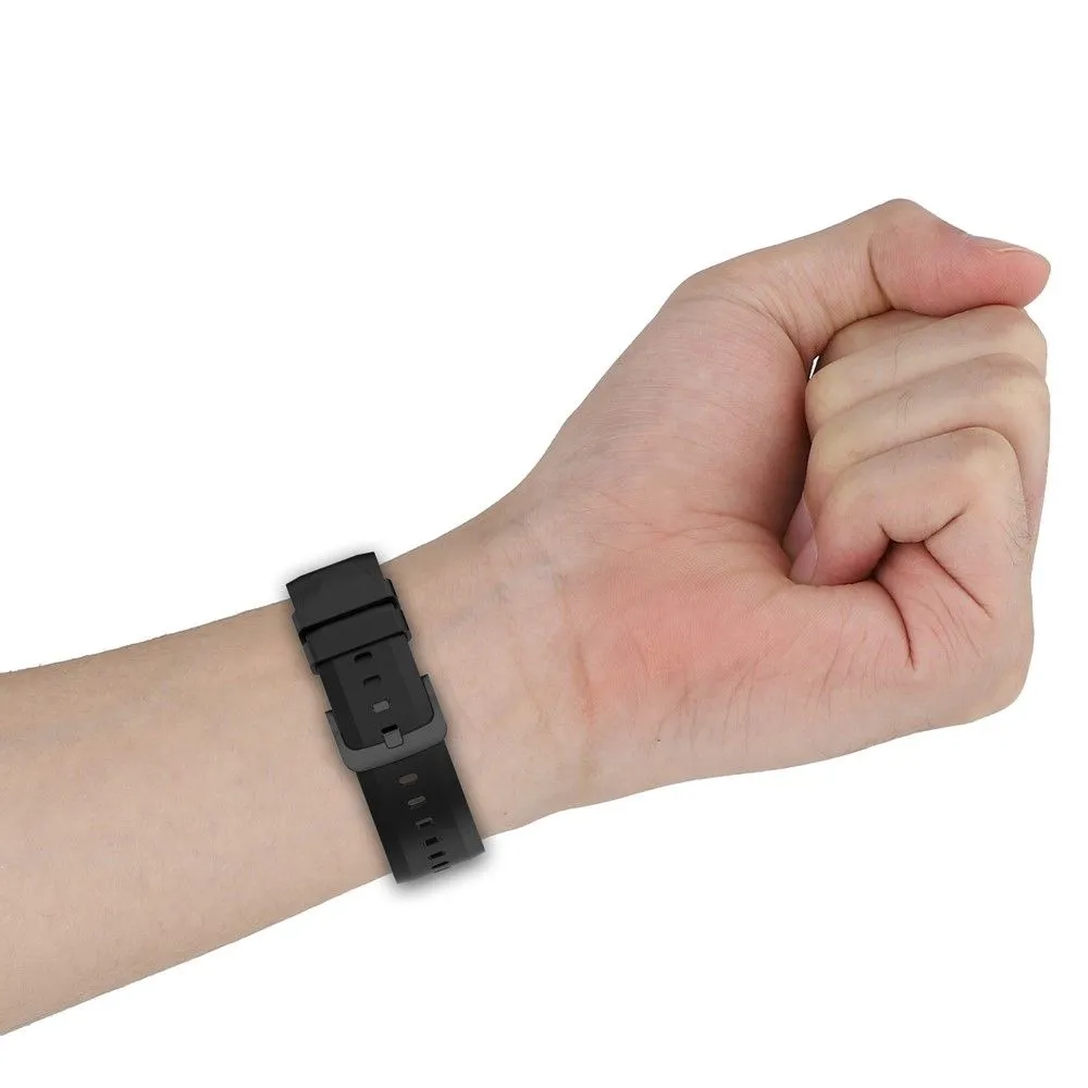 22mm Universal simple silicone watch strap - Dark Grey