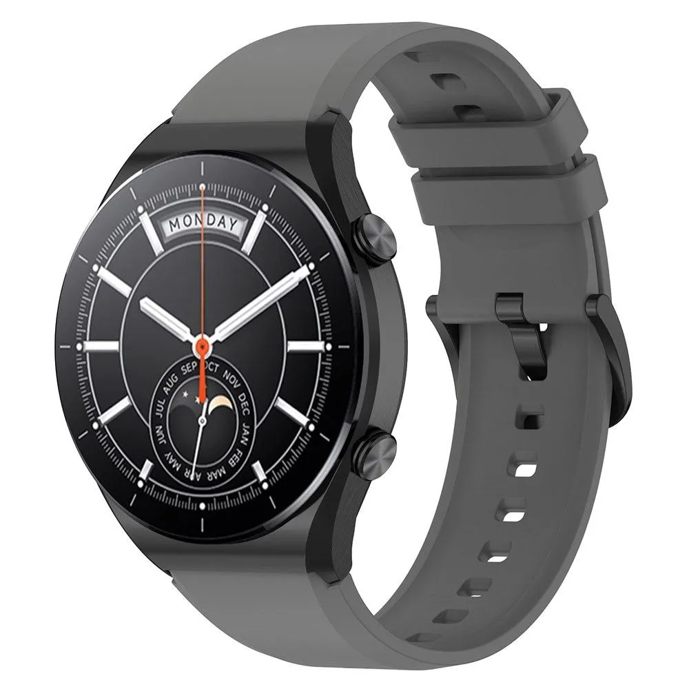 22mm Universal simple silicone watch strap - Dark Grey