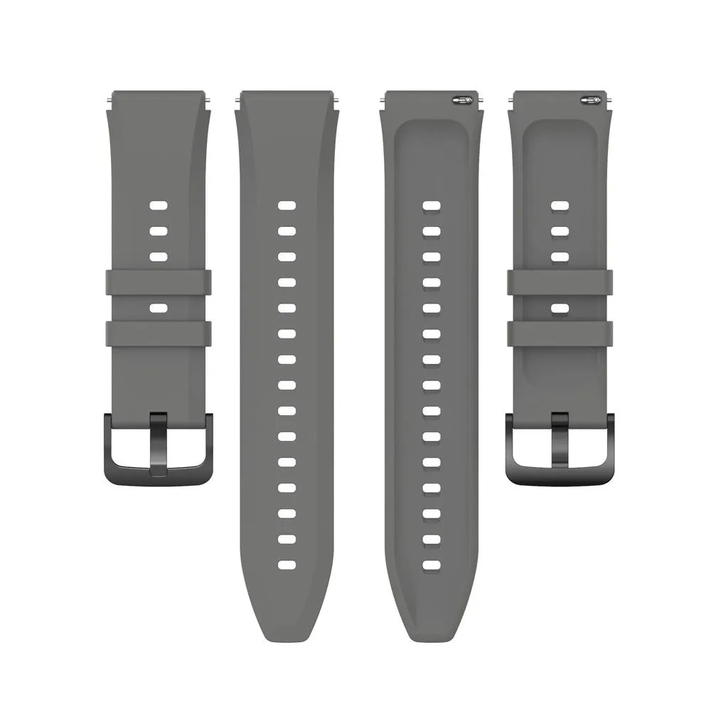22mm Universal simple silicone watch strap - Dark Grey