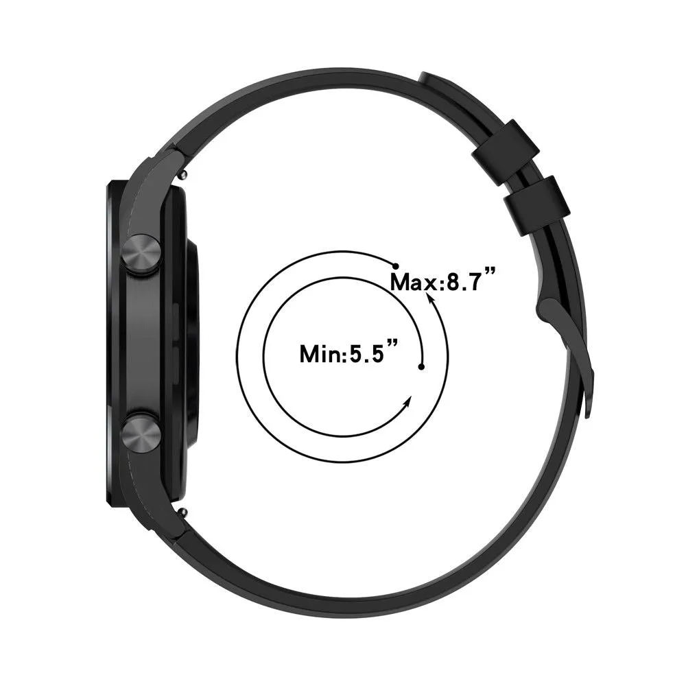 22mm Universal simple silicone watch strap - Dark Grey