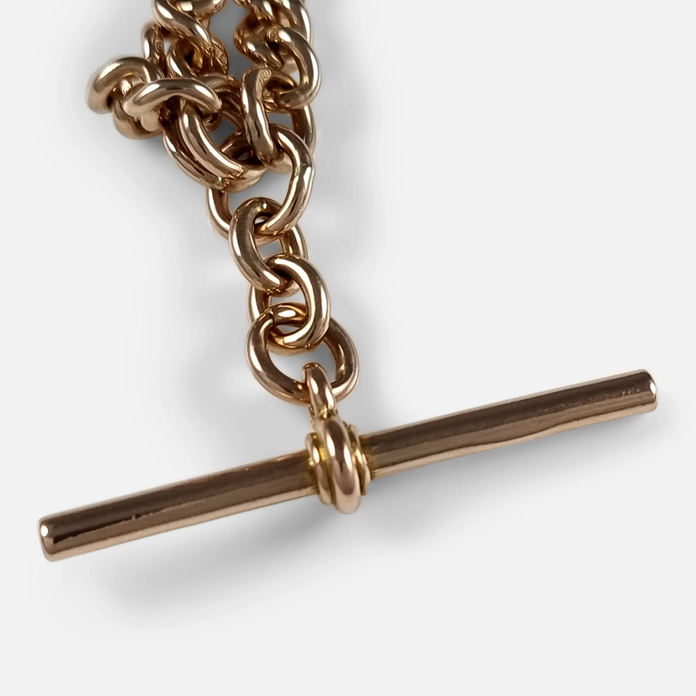 9ct Yellow Gold Graduating Double Albert Watch Chain - 58.6g