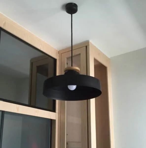 AGNETA Wood Cap Base Hanging Lamp