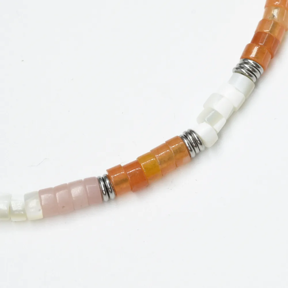 Amber Crystals   Pearls Beaded Bracelet