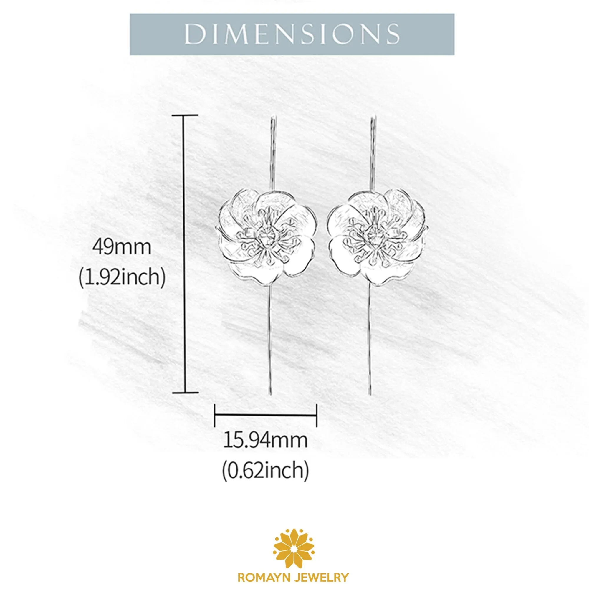 Anemone Flower Topaz Earrings