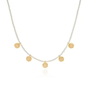 Anna Beck Multi Circle Beaded Pearl Necklace - Gold Plated