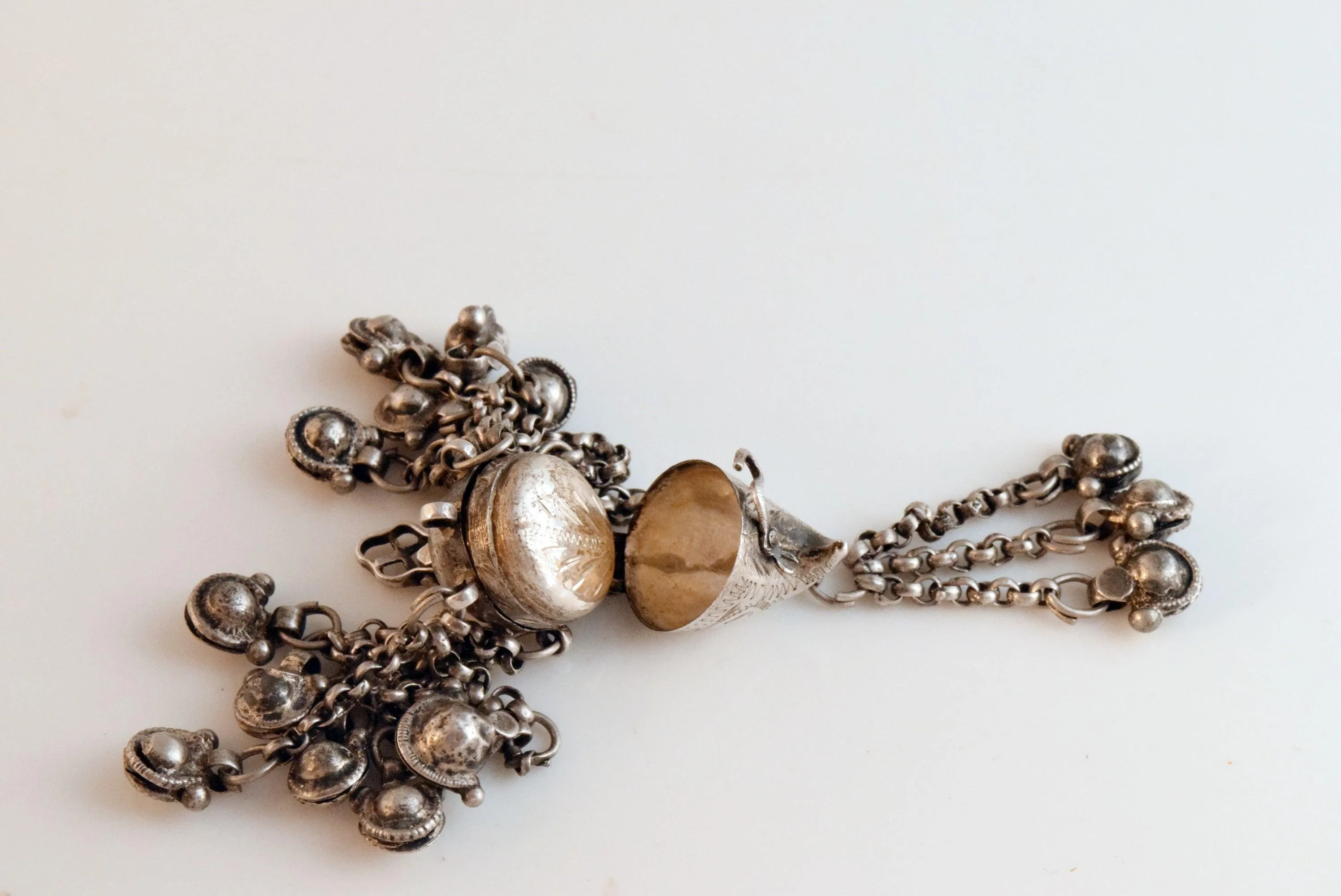 Antique Silver Pendant with a Hidden Compartment from Afghanistan or India