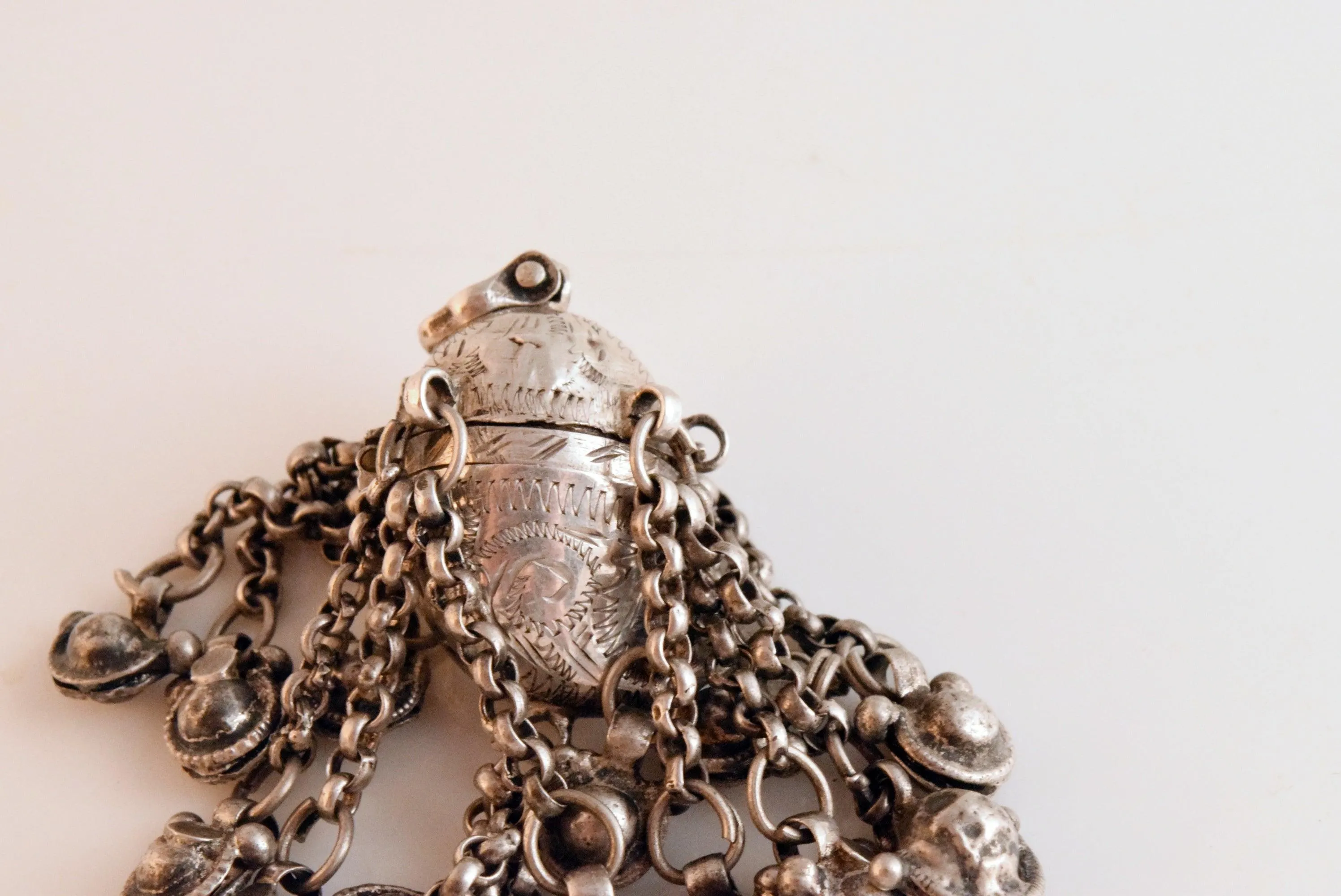 Antique Silver Pendant with a Hidden Compartment from Afghanistan or India