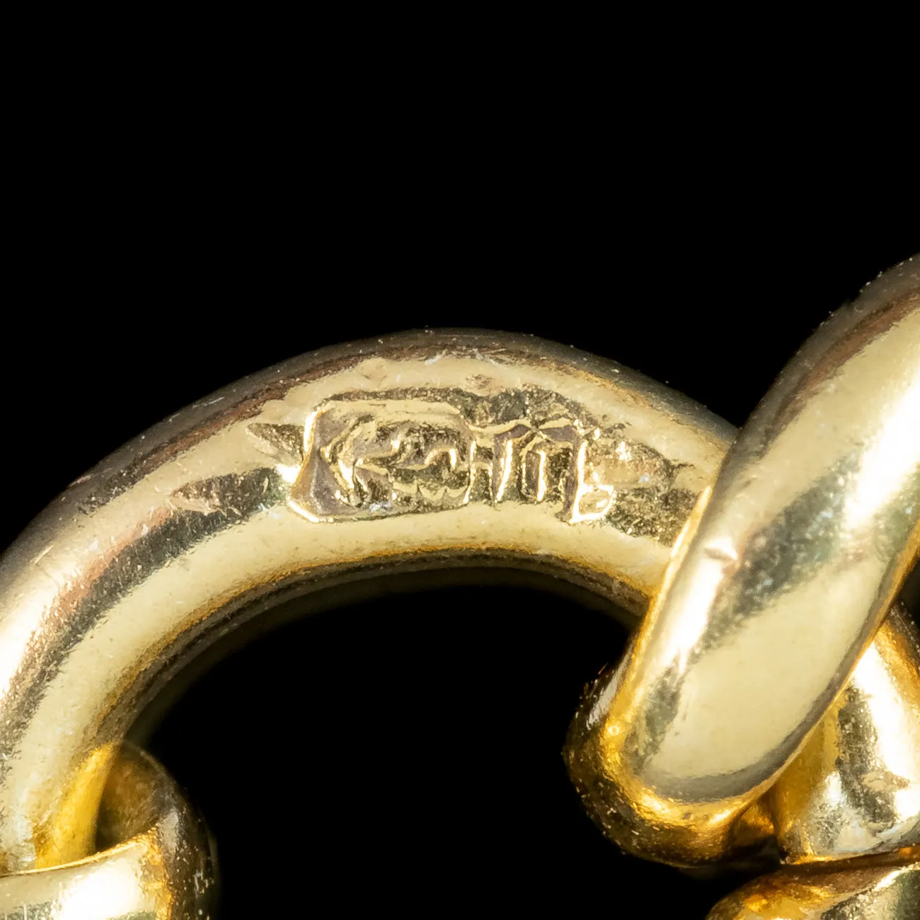 Antique Victorian Albert Chain Silver 18ct Gold Gilt Dated 1886