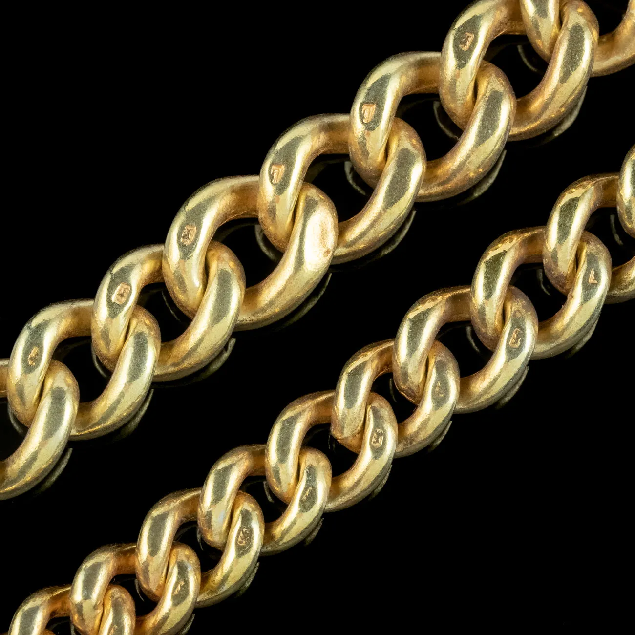 Antique Victorian Albert Chain With Medallion Silver 18ct Gold Gilt Dated 1897