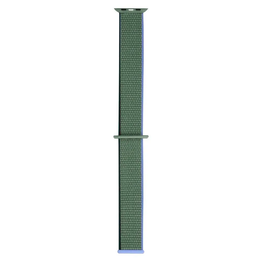 Apple Watch (38/40/SE/41/42mm) Lippa Nylon Rem - Mørkegrøn