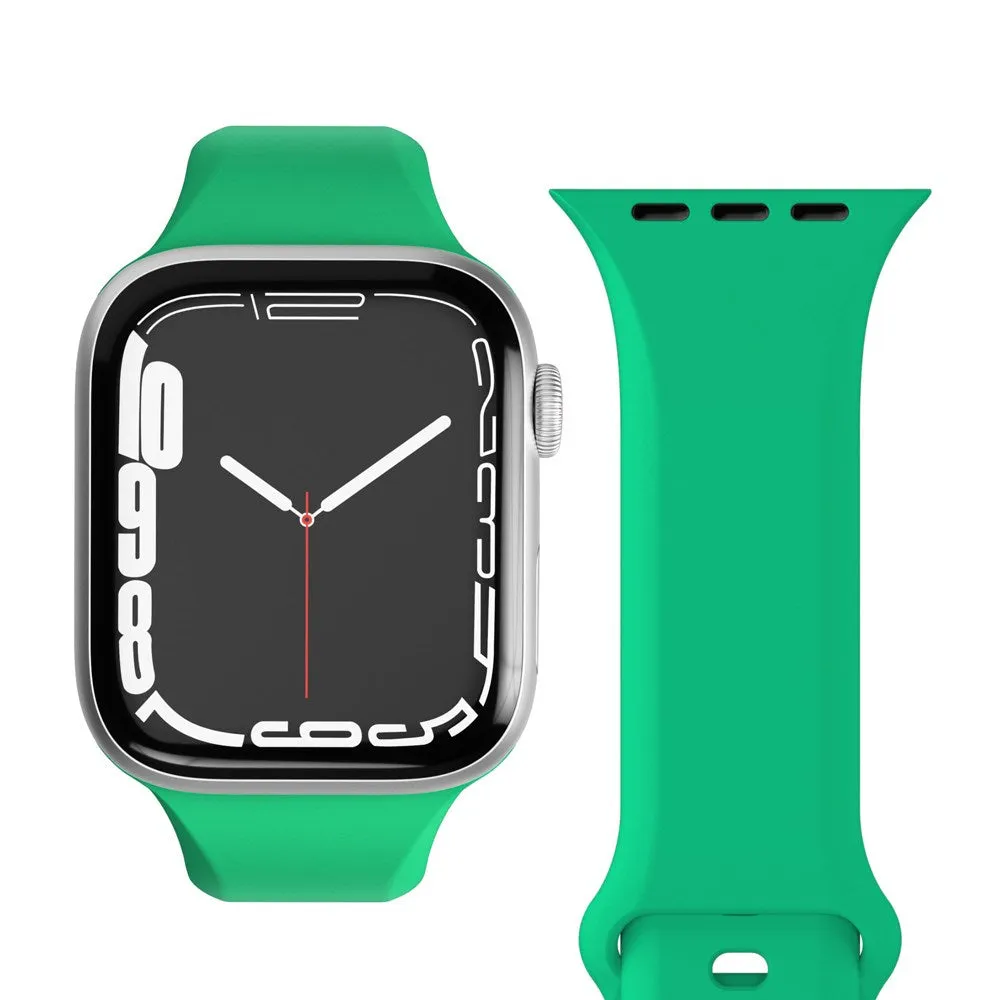 Apple Watch (38/40/SE/41/42mm) Vonmählen Classic Band 2 Genanvendt Silikone Rem - Grøn