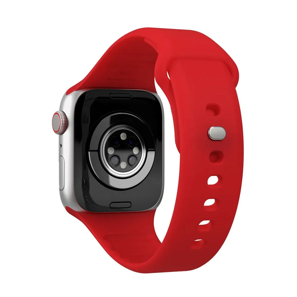 Apple Watch (38/40/SE/41/42mm) Vonmählen Classic Band 2 Genanvendt Silikone Rem - Rød