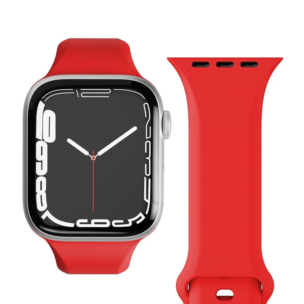 Apple Watch (38/40/SE/41/42mm) Vonmählen Classic Band 2 Genanvendt Silikone Rem - Rød