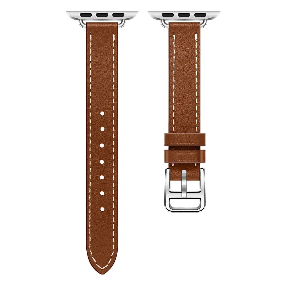Apple Watch (41mm) breathable genuine leather watch strap - Brown