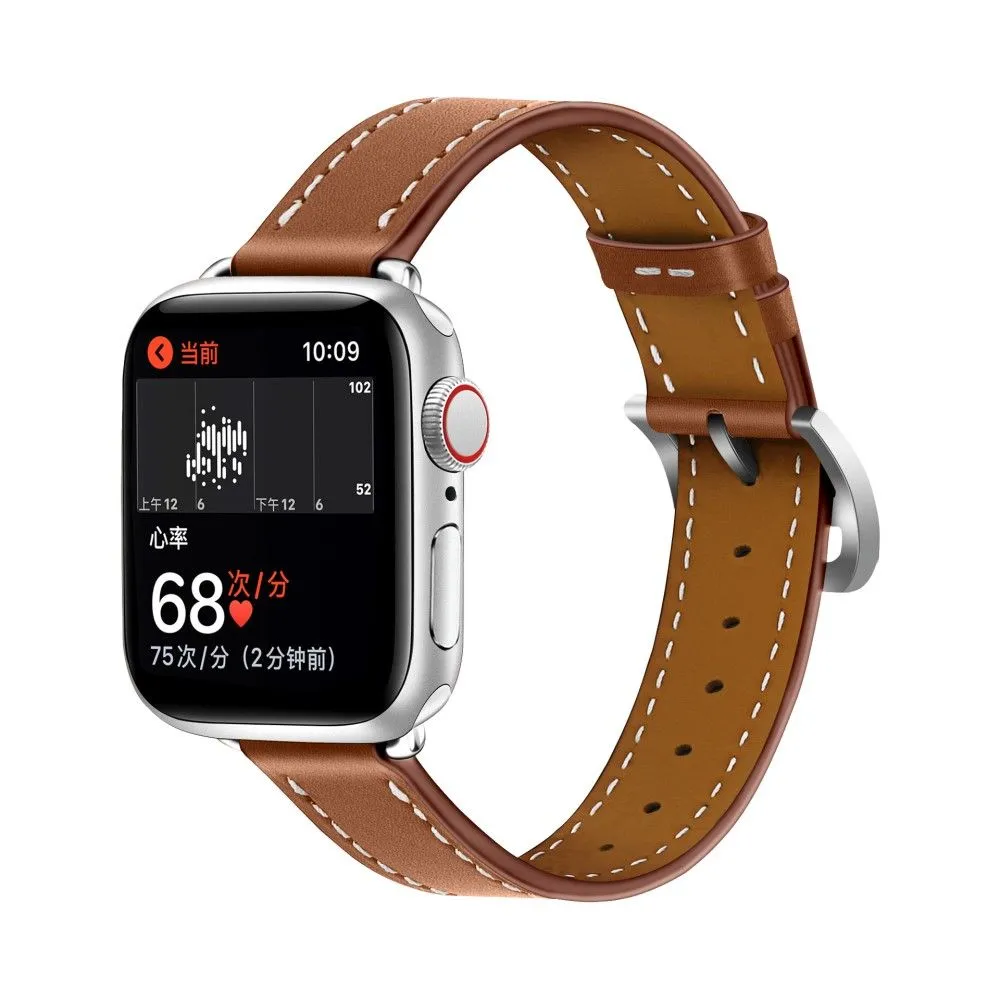 Apple Watch (41mm) breathable genuine leather watch strap - Brown