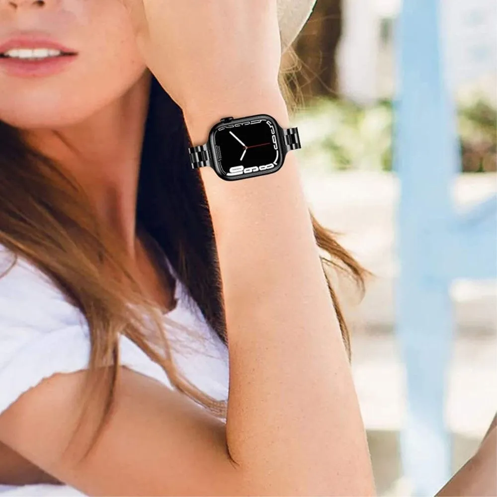 Apple Watch (41mm) fashionable stainless steel watch strap - Black