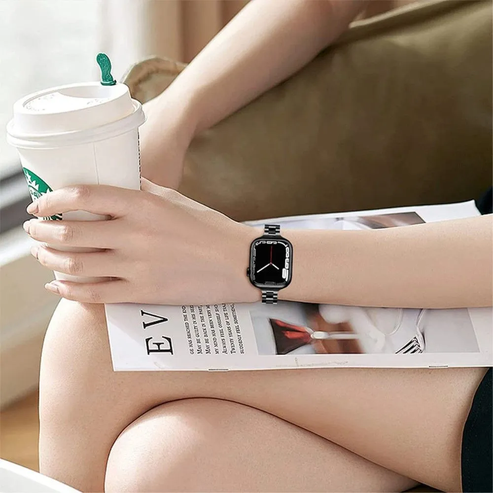 Apple Watch (41mm) fashionable stainless steel watch strap - Black