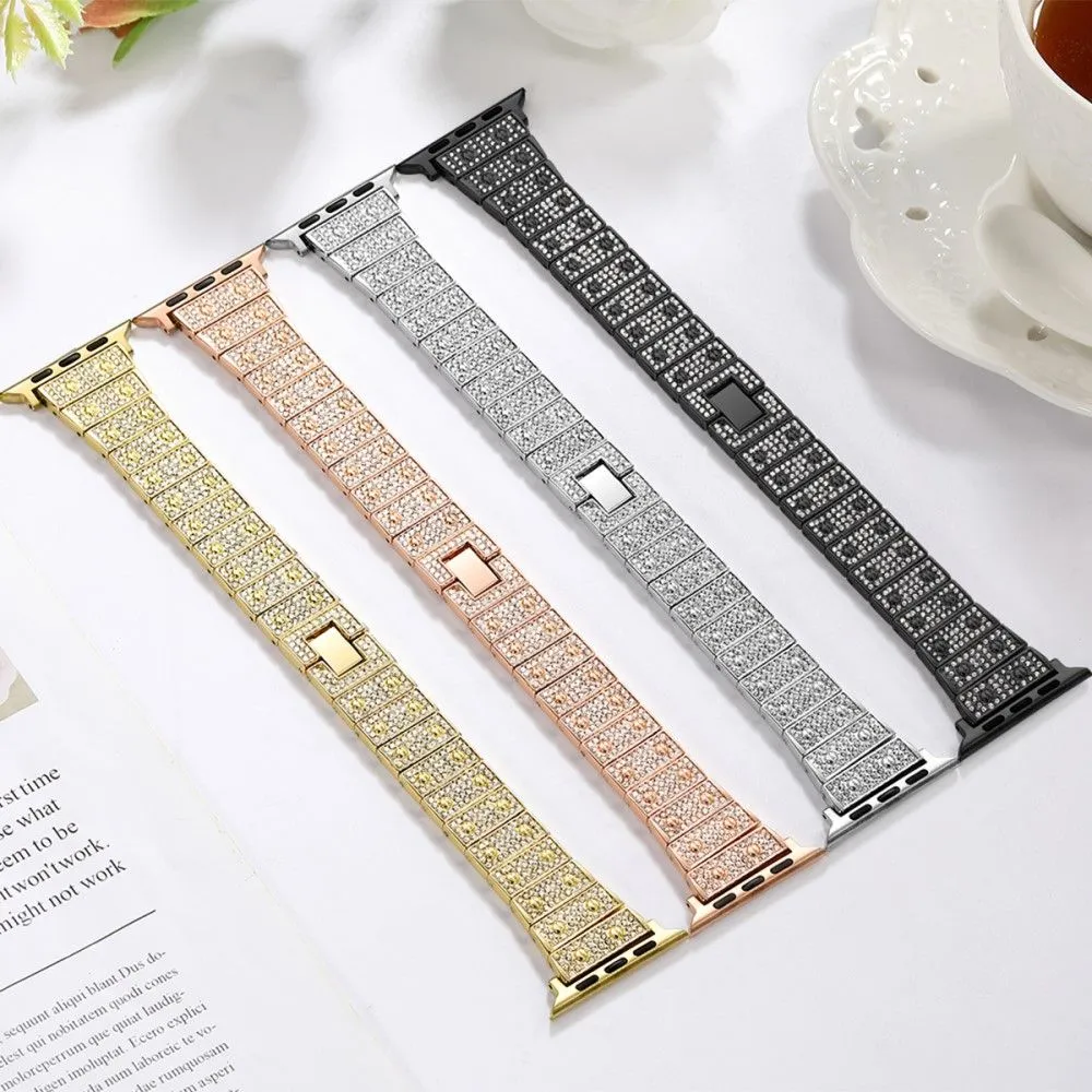 Apple Watch (41mm) rhinestone décor watch strap - Rose Gold