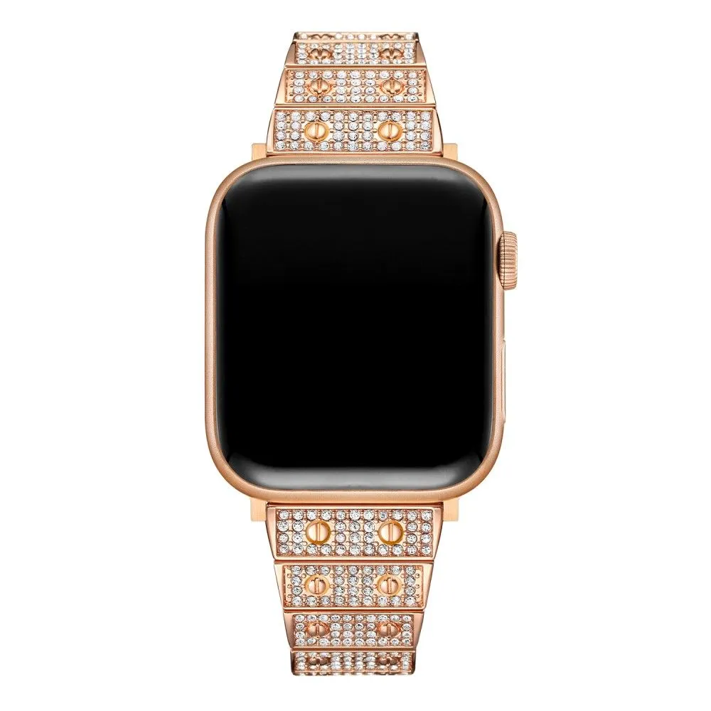 Apple Watch (41mm) rhinestone décor watch strap - Rose Gold