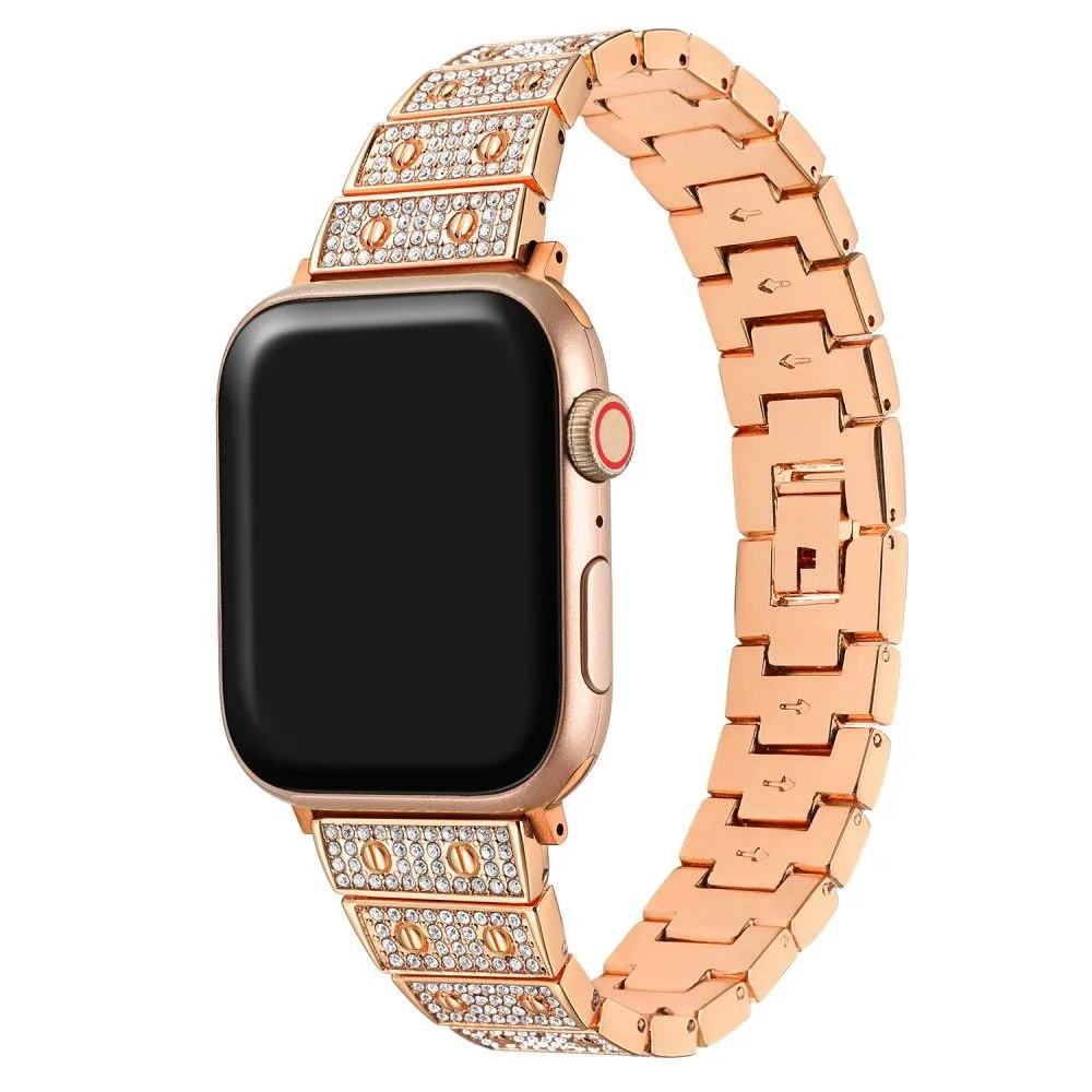 Apple Watch (41mm) rhinestone décor watch strap - Rose Gold
