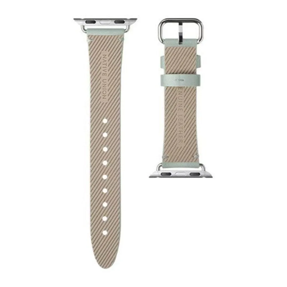 Apple Watch (42/44/SE/45/46/49mm) Native Union Classic Strap Ægte Læder Rem - Grøn