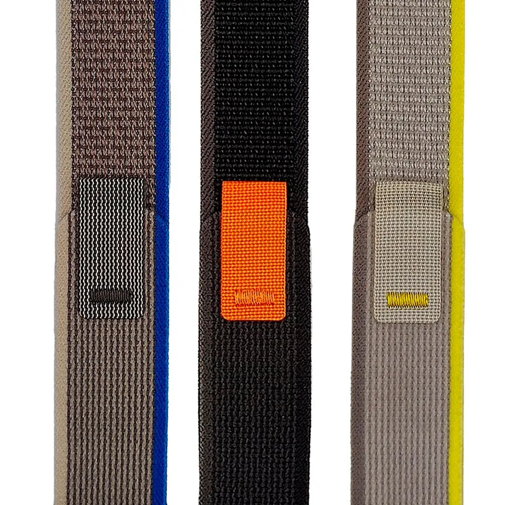 Apple Watch (42/44/SE/45/46/49mm) Velcro Stof Rem - Grå