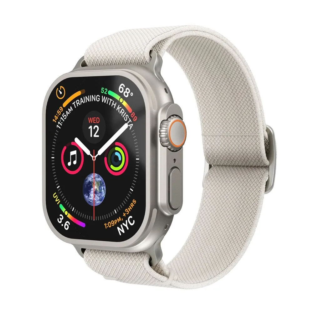 Apple Watch (42/44/SE/45/46/49mm) Vonmählen Classic Nylon Loop Rem - Cream