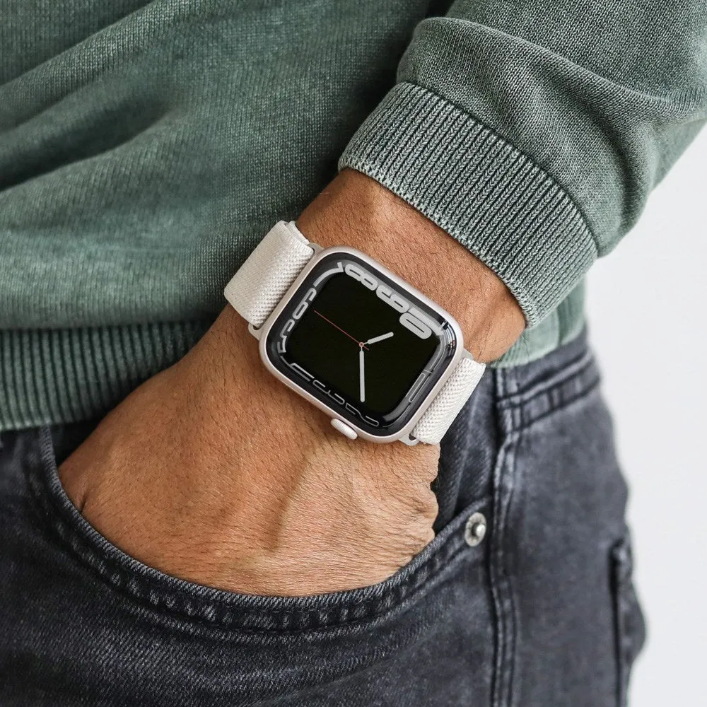 Apple Watch (42/44/SE/45/46/49mm) Vonmählen Classic Nylon Loop Rem - Cream