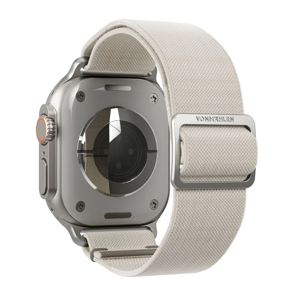 Apple Watch (42/44/SE/45/46/49mm) Vonmählen Classic Nylon Loop Rem - Cream