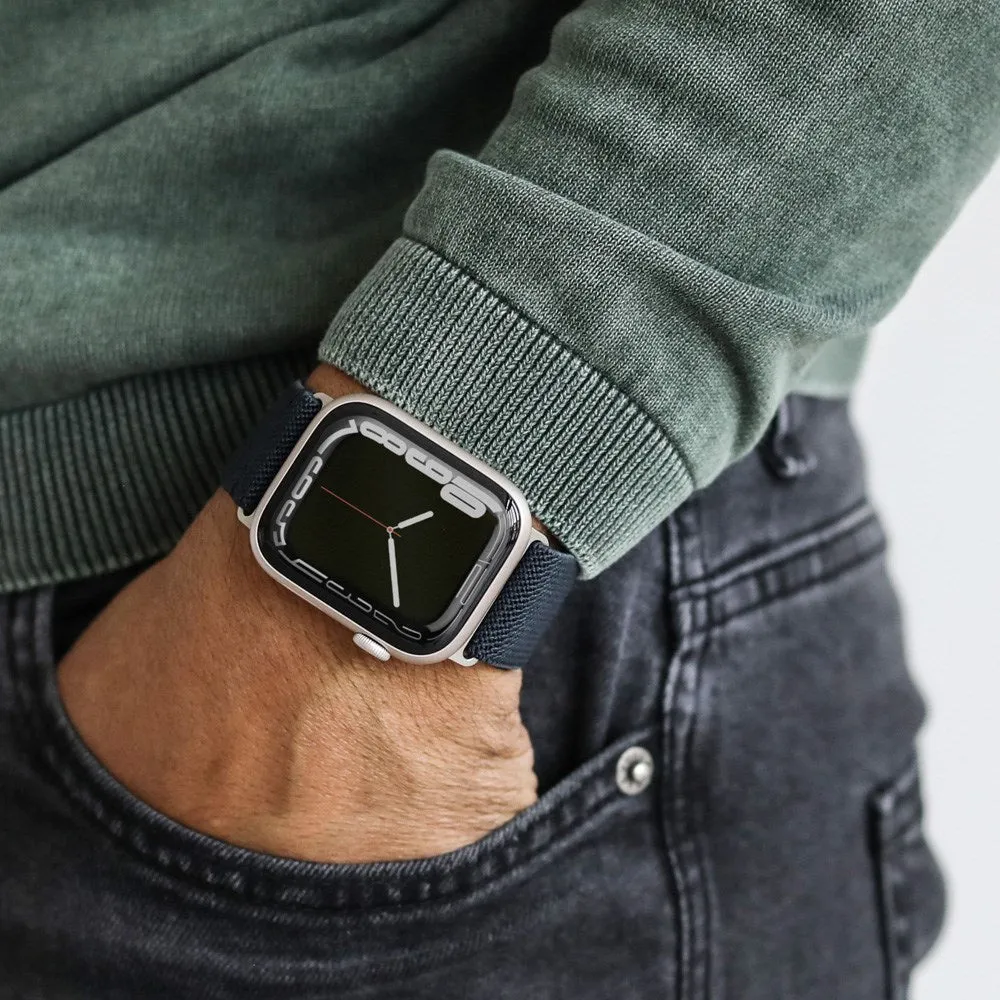 Apple Watch (42/44/SE/45/46/49mm) Vonmählen Classic Nylon Loop Rem - Navy