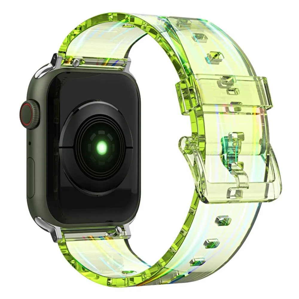 Apple Watch (45mm) flexible transparent watch strap -  Transparent Green