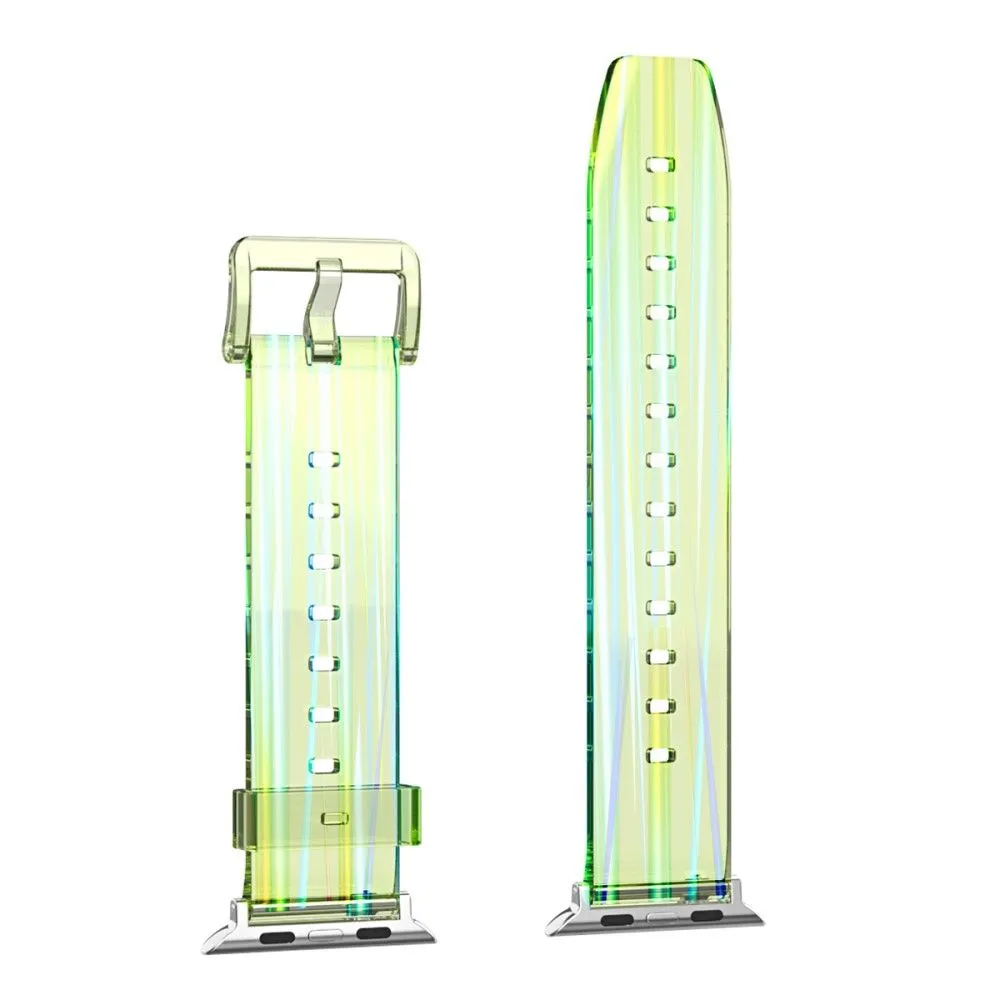 Apple Watch (45mm) flexible transparent watch strap -  Transparent Green