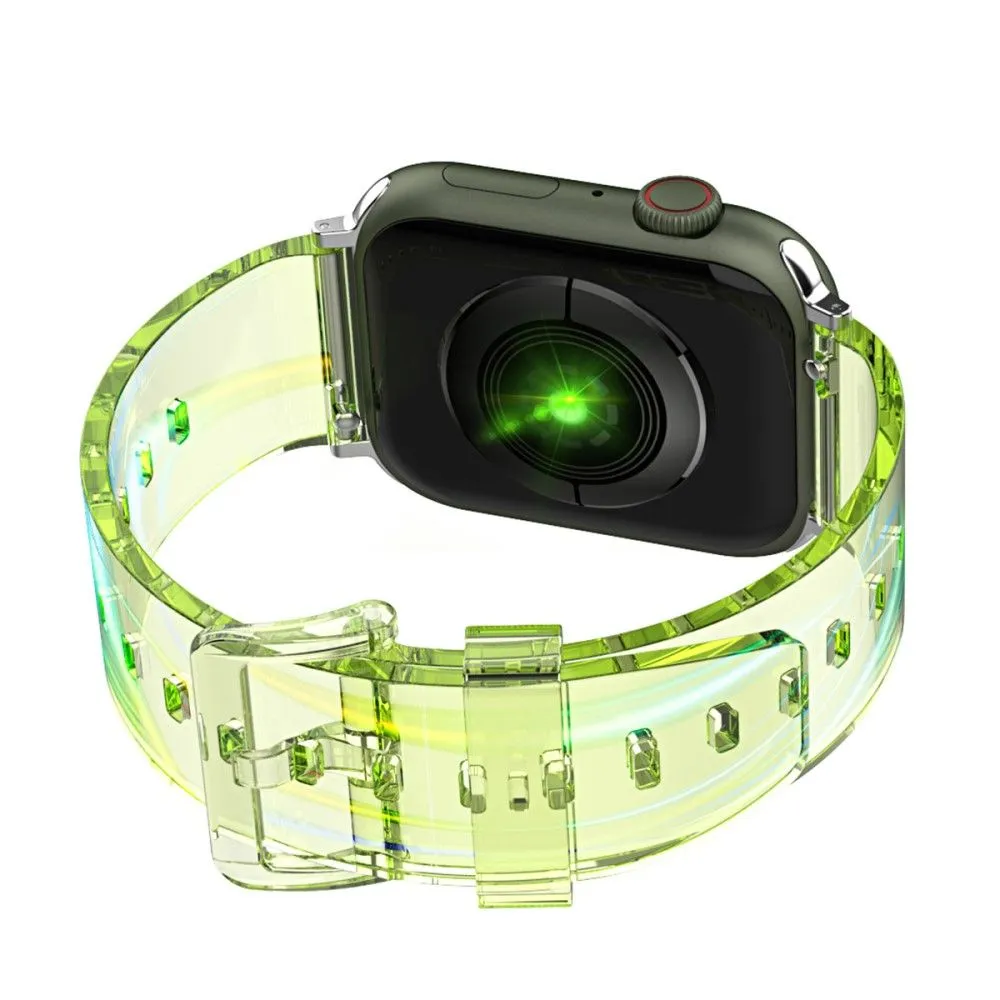 Apple Watch (45mm) flexible transparent watch strap -  Transparent Green