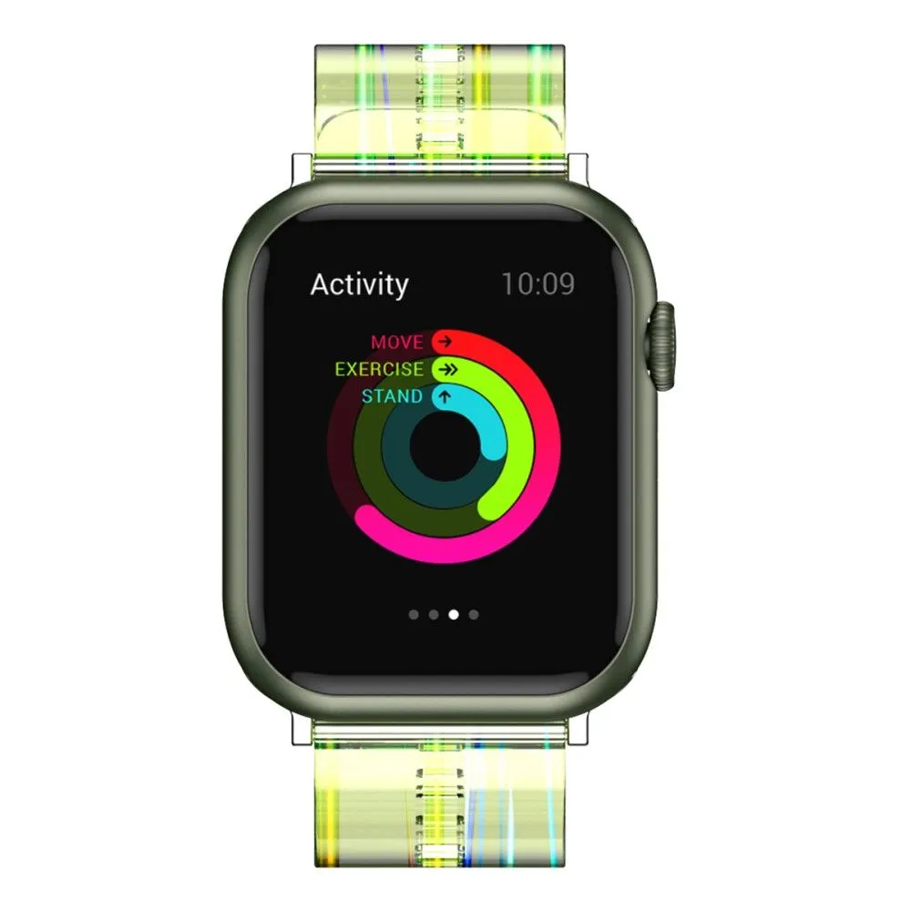 Apple Watch (45mm) flexible transparent watch strap -  Transparent Green