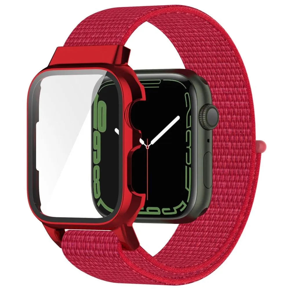 Apple Watch (45mm) nylon watch strap   tempered glass - Multicolor