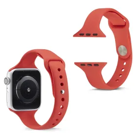 Apple Watch Series 5 44mm narrow silicone watch band - Red